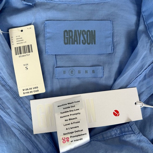 Anthropologie Grayson Small The Hero Button Down Shirt Blue - Picture 4 of 5